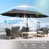 Outsunny slunečník s ruční klikou, oválný 460 x 270 x 240 Náhled obrázku produktu 5