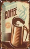 vianmo Blechschild 30x20 cm Kaffee fresh brewed Coffee $1 Produktbild-Vorschau 1