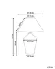 A diagram showing the dimensions of a table lamp. Náhľad obrázku produktu