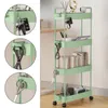 Mobiler Küchenwagen Organizer Schmaler Regal 4-Ebenen Grün Produktbild-Vorschau 4