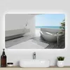 A modern bathroom with a view of the ocean. Produktbild-Vorschau