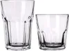 Two clear glasses of different sizes are shown side-by-side against a white background. Náhled obrázku produktu