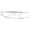 vidaXL Rama łóżka metalowa czarna 120x190 cm Podgląd zdjęcia produktu 7