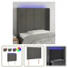 The Living Store LED Kopfteil Dunkelgrau 103x16x118/128 cm Produktbild-Vorschau 7