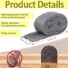 A roll of steel wool is shown next to text describing its features, with a graphic of a rat crossed out and a mouse hole filled with steel wool. Produktbild-Vorschau