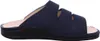 A side view of a single navy blue sandal on a white background. Produktbild-Vorschau