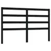 The Living Store Kopfteil Schwarz 166x4x100 cm Massivholz Produktbild-Vorschau 3