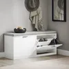 A hallway or entryway with a shoe cabinet and bench. Anteprima dell’immagine prodotto