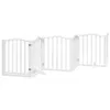 A white wooden pet gate with multiple panels is shown against a white background. Náhľad obrázku produktu