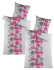 Seersucker Bettwäsche Baumwolle Blumen Grau Bunt 135x200 Produktbild-Vorschau 2