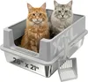 Katzenklo Edelstahl XXL Groß – Katzentoilette Edelstahl für Produktbild-Vorschau 1