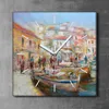 Coloray Uhr auf Leinwand 30x30 cm Wand Uhr Dekoration Produktbild-Vorschau 2