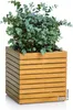 LECHUZA-Pflanzgefäß PALO Natural Wood 45 low Eukalyptusholz Produktbild-Vorschau 3