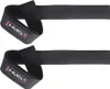 Two black weightlifting straps with the HMS logo on a white background. Produktbild-Vorschau