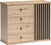 Kommode Eiche mit schwarz CALLAO-161 Produktbild-Vorschau 1
