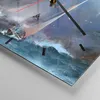 Wanduhr - Quadrat - Glasuhr - Meer Segelboot - 30x30cm - Produktbild-Vorschau 5