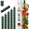 TTL GARDEN Rankstäbe 5er Set 240cm 11mm Pflanzenstütze grün Produktbild-Vorschau 1