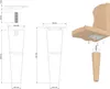 Möbelfüße 25 cm Höhe Holzfüße gerade aus Buche Produktbild-Vorschau 3