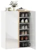 HOMCOM Schuhschrank mit 2 Hochglanz Türen Schuhregal mit 6 Produktbild-Vorschau 1
