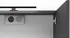 Interior view of a cabinet with a light fixture and two circular outlets. Produktbild-Vorschau
