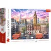 The image shows the packaging of a 4000-piece puzzle depicting a London street scene at sunset. Podgląd zdjęcia produktu