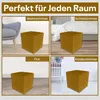 Best For Home | Würfel Pouf Hocker | Senfgelb Poof Produktbild-Vorschau 5