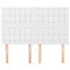 Kopfteil Weiß 144x5x118/128 cm Kunstleder Produktbild-Vorschau 3