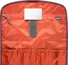 Interior view of an open toiletry bag, showing compartments and a small mirror. Produktbild-Vorschau
