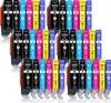 A collection of printer ink cartridges arranged in rows. Produktbild-Vorschau