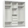 Schwebetürenschrank HELIX 180 cm Schwarz/Weiß – 3-türig, Produktbild-Vorschau 3