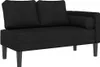 vidaXL Chaise longue avec coussins Tissu noir Voir les images du produit 1