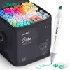 Set di pennarelli ad alcol, 100 colori vivaci, doppia Anteprima dell’immagine prodotto 4