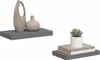 vidaXL Schweberegale 2 Stk. Hochglanz-Grau 40x23x3,8 cm MDF Produktbild-Vorschau 4