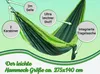 Hängematte aus Fallschirmnylon, 275x140 cm, grün-hellgrün, Produktbild-Vorschau 2