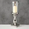 Windlicht Kerzenständer Maseru silber H31 cm Steingut Produktbild-Vorschau 10
