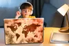 MuchoWow® Laptop Aufkleber Sticker Cover Weltkarte - Rot - Produktbild-Vorschau 3