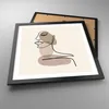 Gerahmtes Poster - Schwarzer Rahmen - Linie Kunst Boho - Produktbild-Vorschau 3