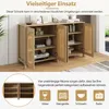 A wooden sideboard with cane doors, showcasing its storage capacity and versatility. Anteprima dell’immagine prodotto