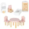 Holzpuppenhaus mit Möbeln, 78 cm, rosa, LED Produktbild-Vorschau 13
