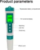 Multifunkční digitální tester kvality vody 7 v 1, přenosné Náhled obrázku produktu 3