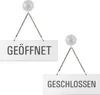 Hängeschild | Wendeschild Geöffnet Geschlossen | Melamin Produktbild-Vorschau 1