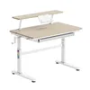 A white background studio shot of an adjustable height desk. Produktbild-Vorschau