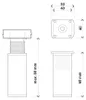 4er Set sossai moderne Möbelfüße in Schwarzmatt 60mm Produktbild-Vorschau 6