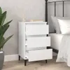 vidaXL Noční stolek bílý 40x35x70 cm Dřevěný materiál Náhled obrázku produktu 3