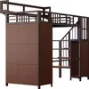 Letto a castello Merax 90x200 cm con armadio e scaletta di Anteprima dell’immagine prodotto 6