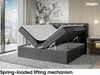MEBLINI Boxspringbett mit Bettkasten - Gepolstert Produktbild-Vorschau 3
