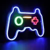 A neon sign shaped like a video game controller against a black background. Produktbild-Vorschau