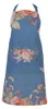 Clayre & Eef Küchenschürze 70x85 cm Blau Baumwolle Blumen Produktbild-Vorschau 1