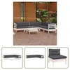 The Living Store 7-tlg. Garten-Lounge-Set mit Kissen Weiß Produktbild-Vorschau 1