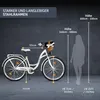 Milord Komfort Stadtfahrrad Fahrrad mit Weidenkorb Produktbild-Vorschau 3